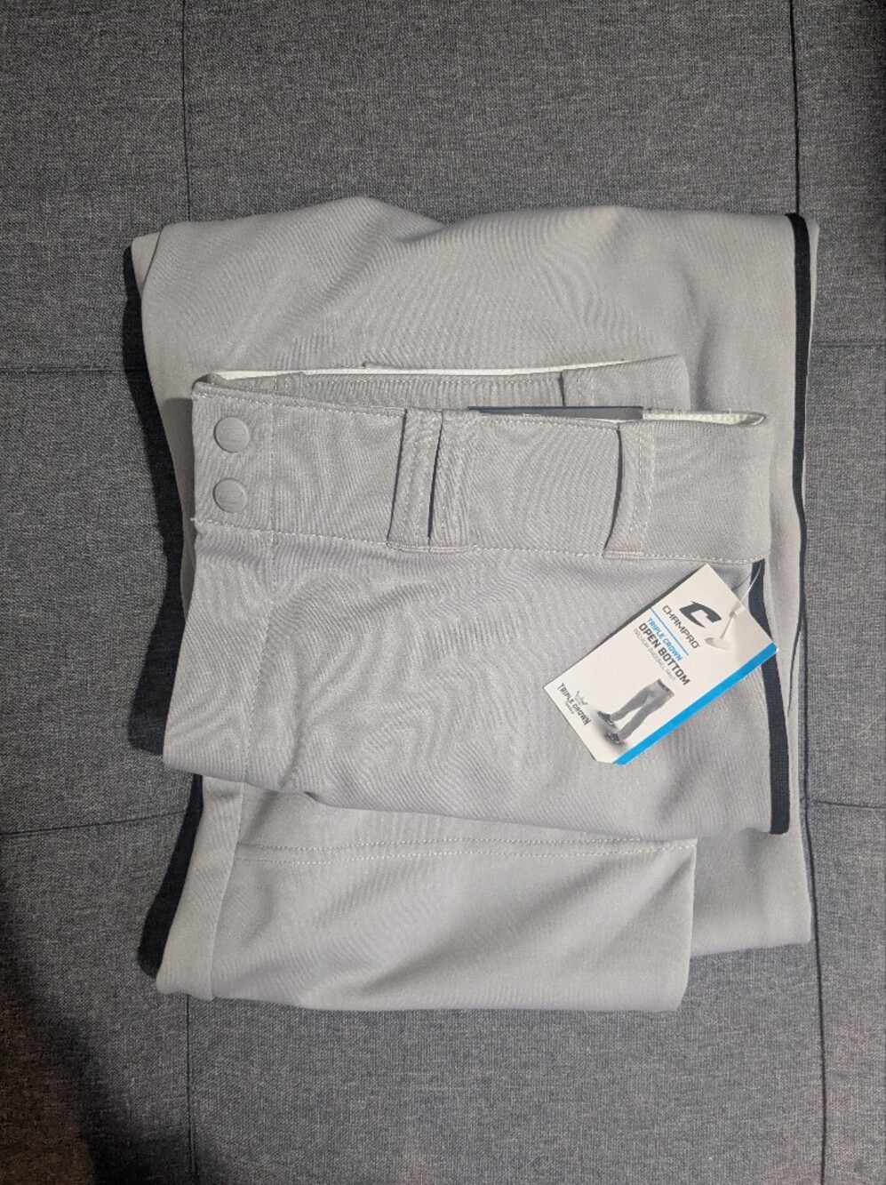 Mens Grey Champro Baseball Pants